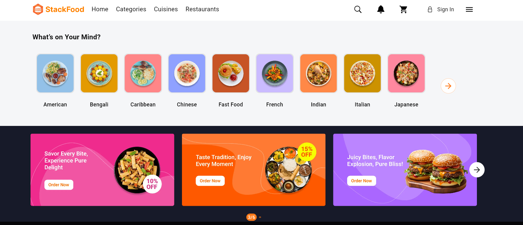 StackFood Platform Demo 2