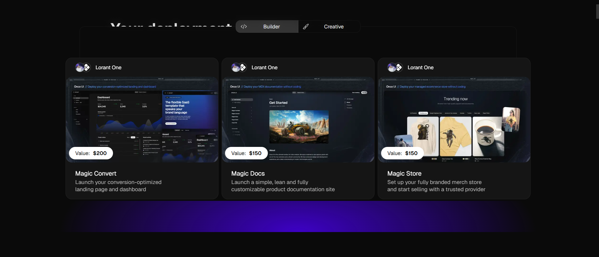 OnceUI UI Demo 2